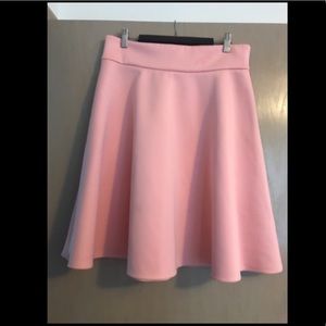 Baby pink A line midi skirt